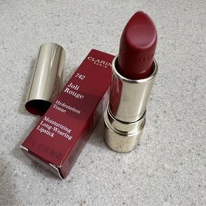 Clarins Paris Joli Rouge 742 Hydration Tenue Moisturizing Long-Wear Lipstick